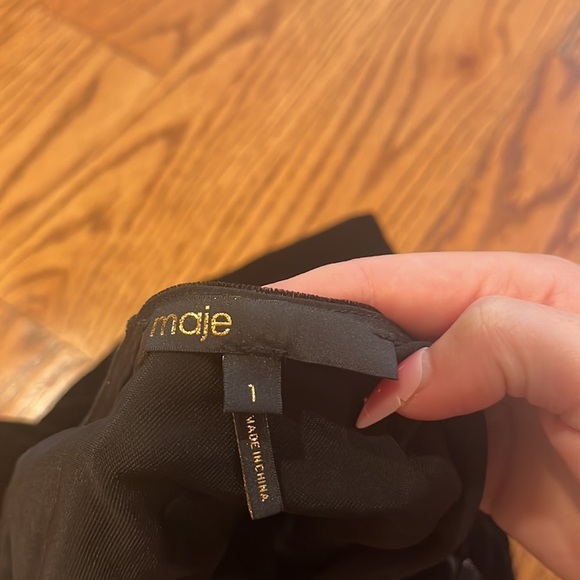 Maje Woman’s Velvet Lace Sleeveless Top Size 1/Small - Picture 3 of 4